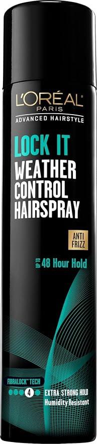 L'Oreal Paris LOCK IT Weather Control Hairspray, 48-Hour Extra Strong Hold Formula with Humidity ... | Amazon (US)