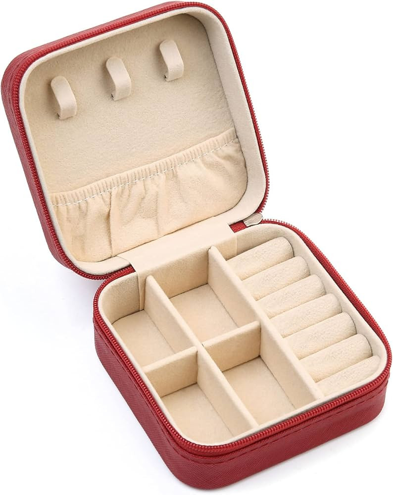 Mini Jewelry Travel Case, Small Portable Jewellry Organizer Box Portable Display Storage Box for ... | Amazon (US)