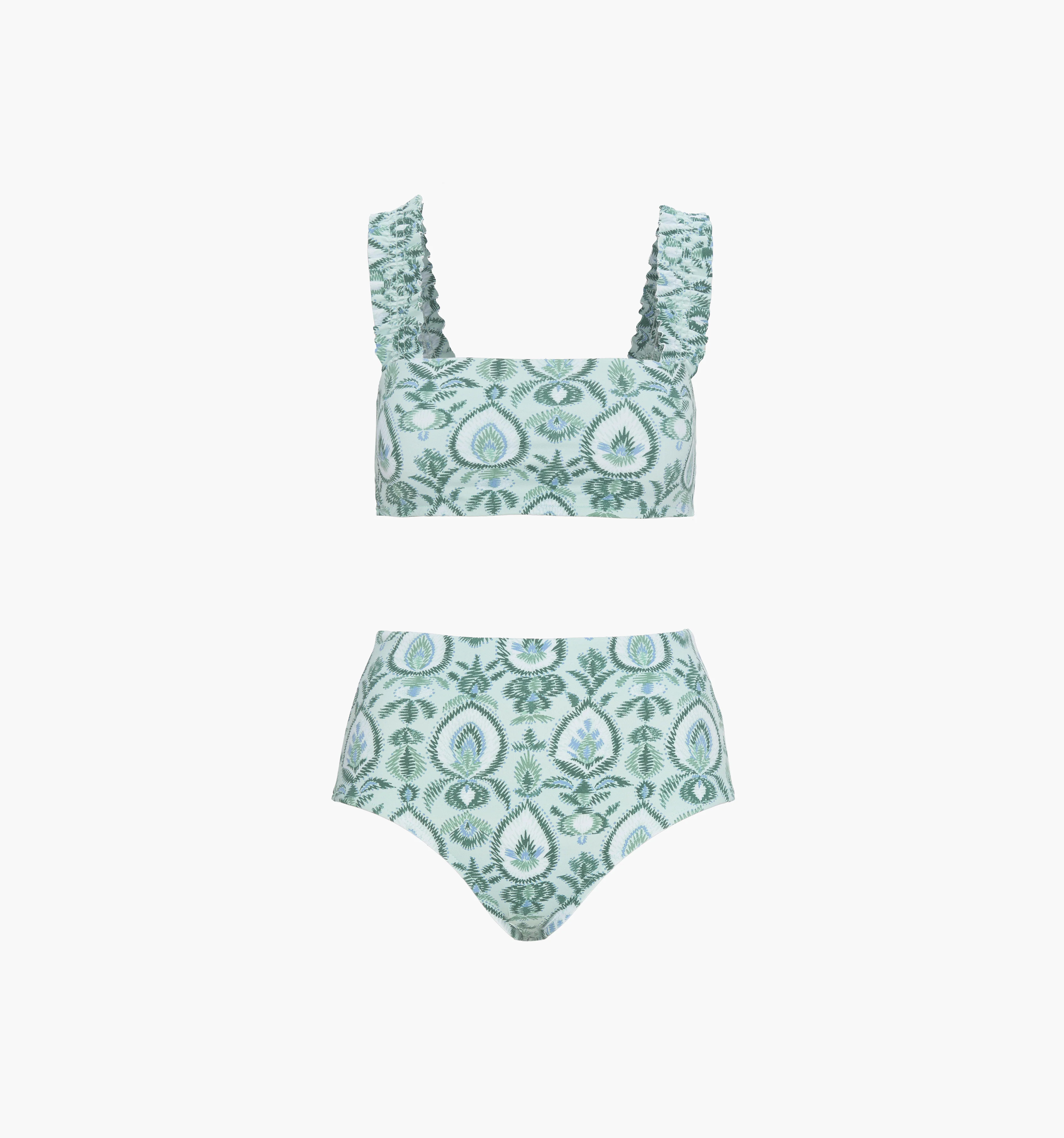 The Teagan Bikini Set | Green Palm Ikat / XXXL | Hill House Home | Hill House Home US