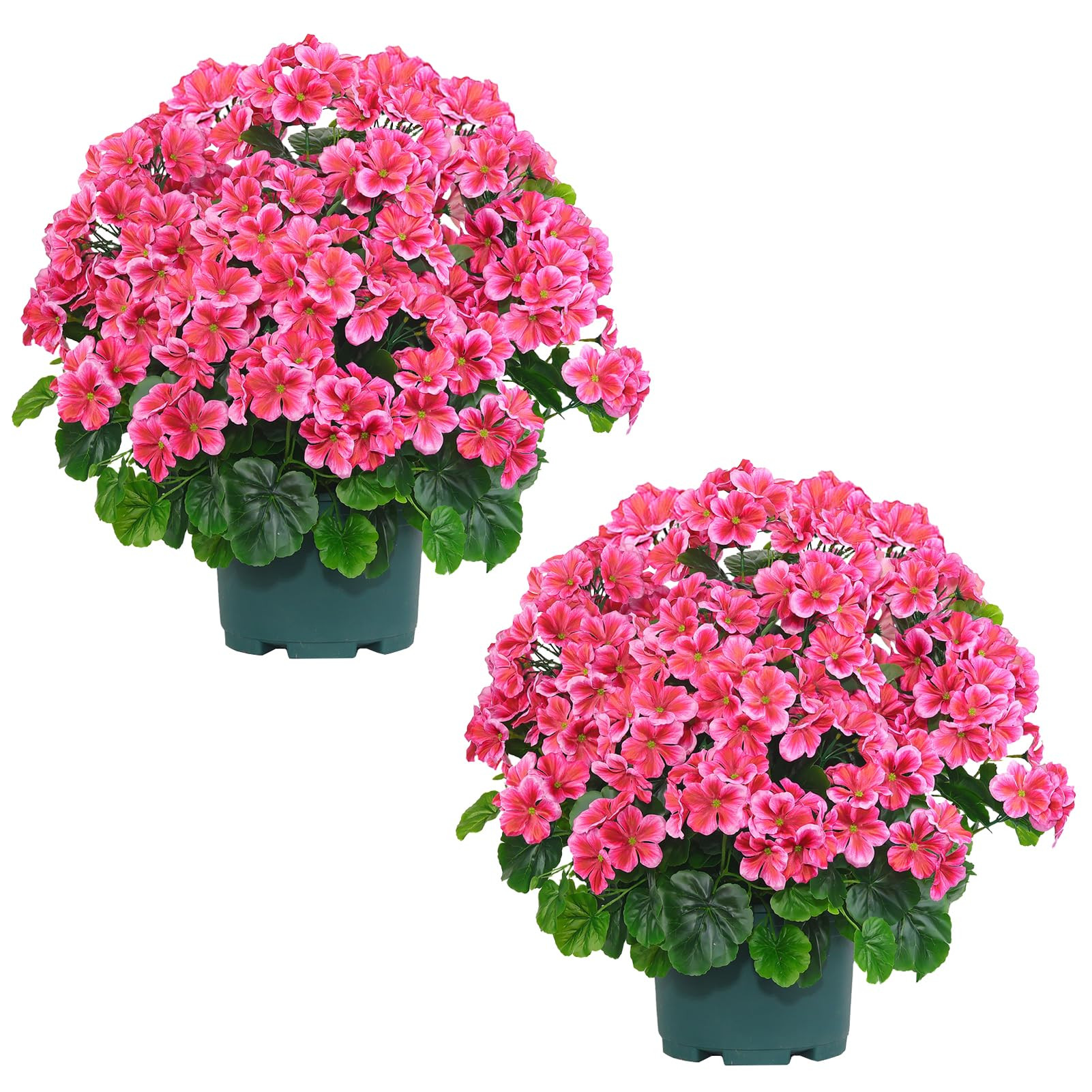 QIANYUN Artificial Topiary for Outdoors- 20” Potted Plant Fake Geraniums Bush-UV Resistant Arti... | Amazon (US)
