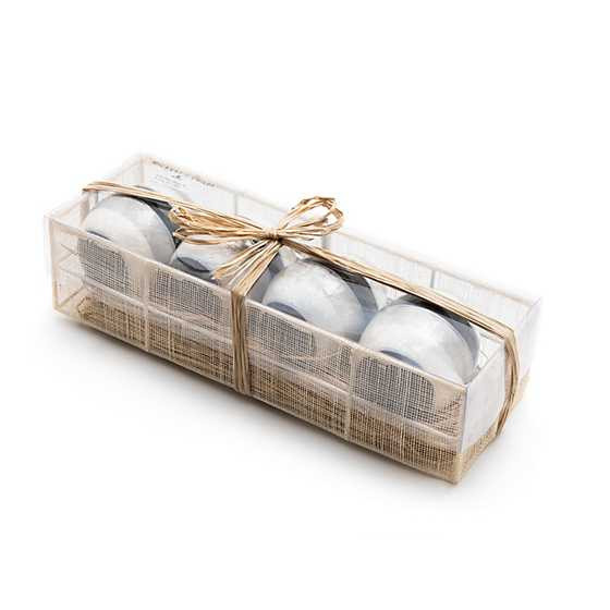Sterling Stripe Eggs - Set of 4 | MacKenzie-Childs