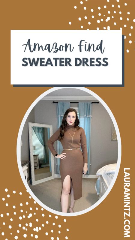 I absolutely love a good sweater dress in the Fall and Winter! This one is gorgeous, comes in other colors, fits true to size and is fantastic quality. The best part? It’s under $30!! I paired it with these classic kitten heels and think they are so pretty! 

#LTKshoecrush #LTKstyletip #LTKunder50