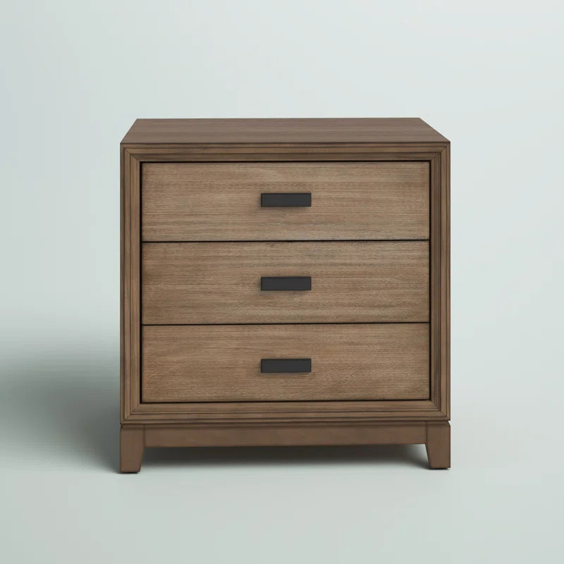 Aarush Camilla 2 Drawer Nightstand, Antique Grey | Wayfair North America