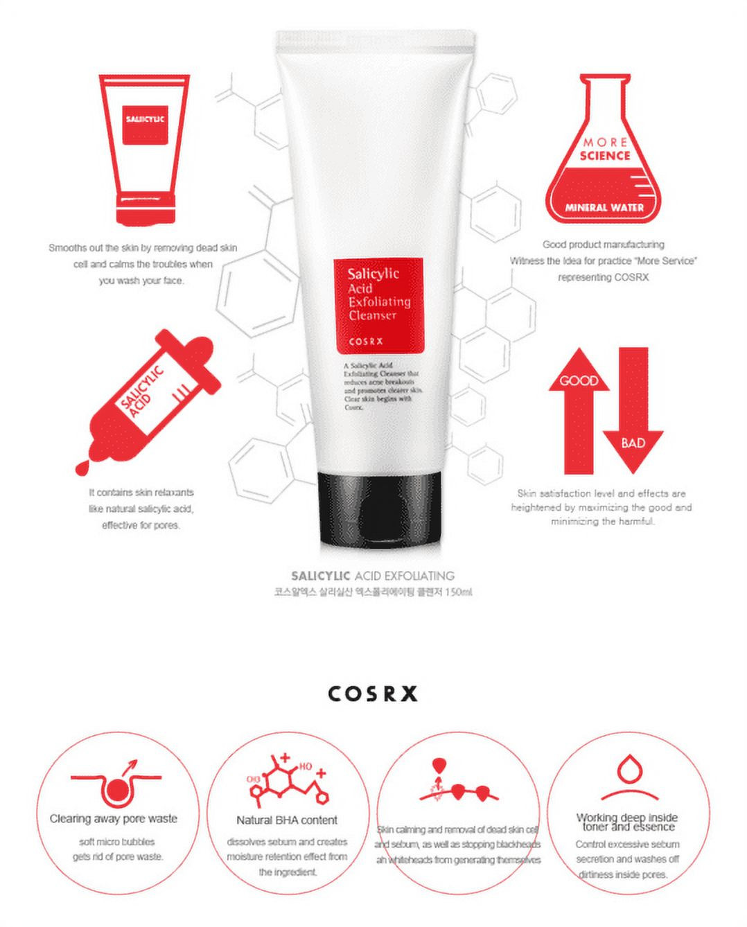 COSRX Salicylic Acid Daily Gentle Cleanser - Walmart.com | Walmart (US)