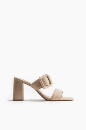Braided Sandals with Heel - Light beige - Ladies | H&M US | H&M (US + CA)