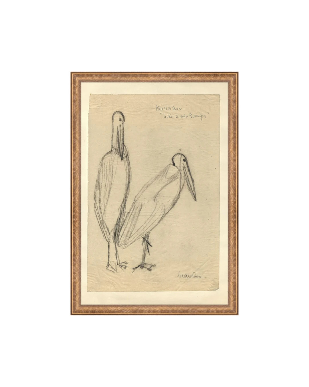 FRAMED. Bird Sketch. Bird Vintage Art Print. Vintage Bird Prints. Stork Wall Art. Framed Animal S... | Etsy (US)