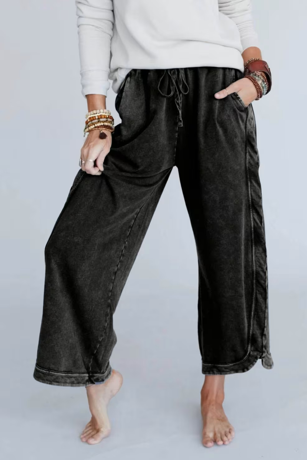 So Comfy Wide Leg Pant Cropped Length — Three Bird Nest | Three Bird Nest