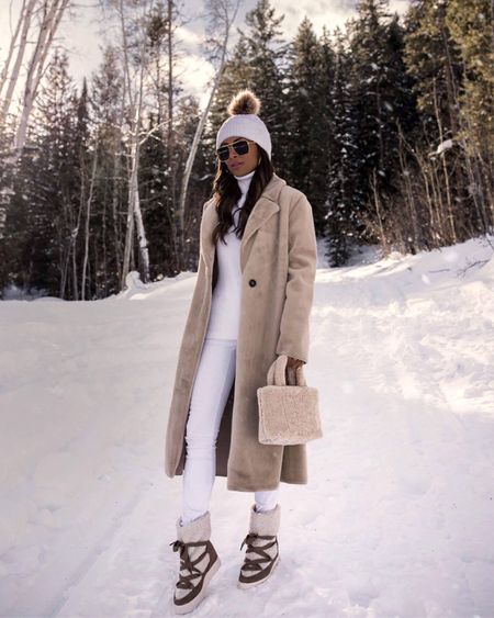 snow outfit / winter outfits / apres ski
Similar faux fur coat from saks off 5th
Saks white sweater
Calvin Klein beanie
Shearling snow boots

#LTKunder100 #LTKsalealert #LTKSeasonal