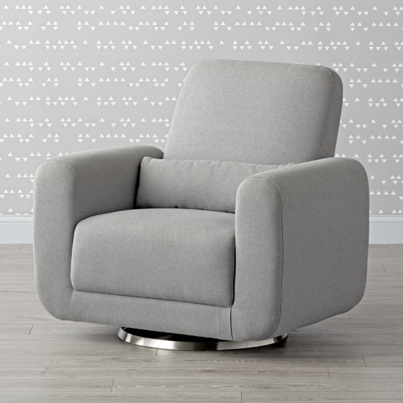 Babyletto Tuba Swivel Glider Chair and a Half + Reviews | Crate and Barrel | Crate & Barrel