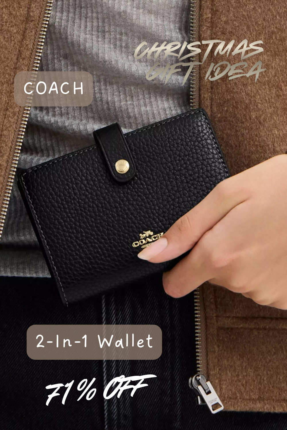 Coach 2-In-1 Wallet (CCL70 & CCL71) — 71% OFF ✨ Incredible Deal

Snap closure
Full-length bill compartment

perfect blend of practicality and elevated design — a compact wallet crafted to keep your essentials organized without unnecessary bulk. With its detachable card case, you can switch between a slim grab-and-go option or a full wallet when you need more space, making it one of Coach’s most versatile everyday pieces.

✨ Now 71% OFF — one of the BEST deals this season.
At this price, it’s the perfect Christmas gift, stocking stuffer, or everyday upgrade for yourself. These classic, versatile Coach wallets tend to sell out quickly during the holidays, so snag it while it’s still available.

A smart, stylish essential designed to simplify your day. ✨💳 

 #LTKstyletip #LTKbag #LTKgiftguide