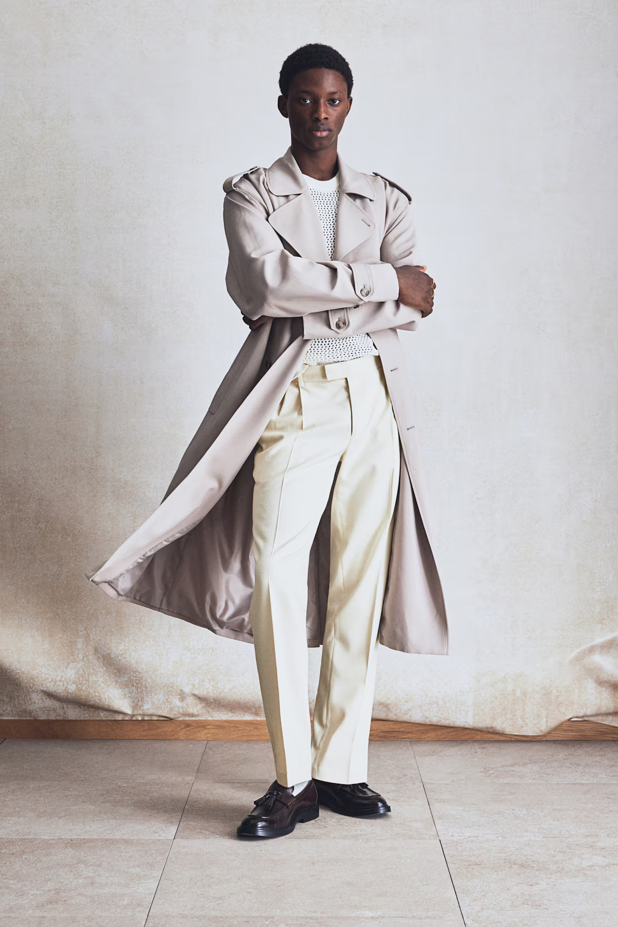 Regular Fit Tailored linen-blend trousers | H&M (UK, MY, IN, SG, PH, TW, HK)