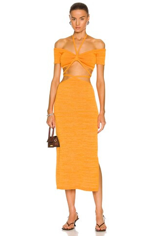 Cult Gaia Cessaly Knit Top in Marigold | FWRD | FWRD 