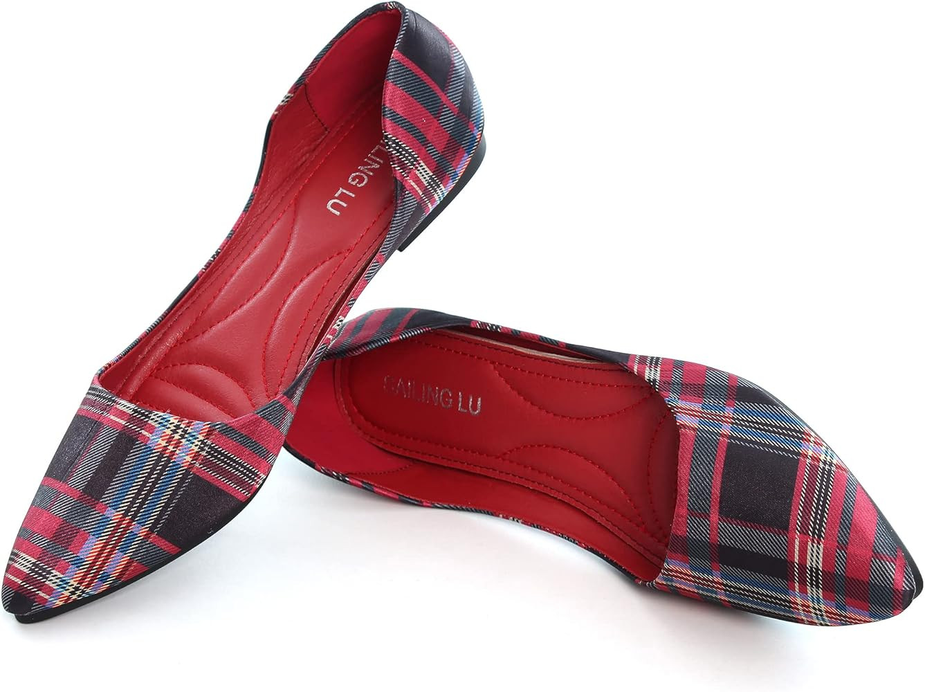 SAILING LU Square Toe Shoes Women Solid Ballet Flats Comfort Solid Flat Shoes for Work Slip On Mocca | Amazon (US)