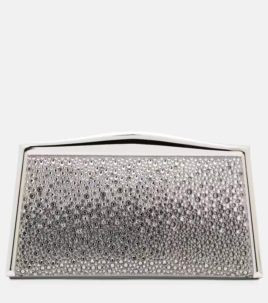 Elie Saab Jolie SwarovskiÂ®-embellished suede clutch | Mytheresa (INTL)