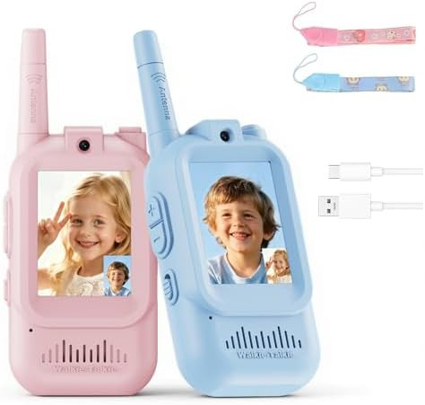 Video Walkie Talkies for Kids, 2 Pack Rechargeable Kids Video Walkie Talkies with Camera, Facetim... | Amazon (US)