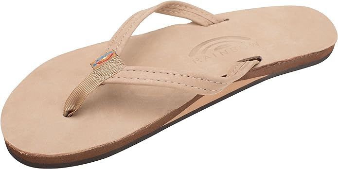 Rainbow Sandals Women's Single Layer Leather Sandal Narrow Strap | Amazon (US)