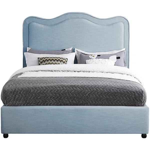 Glenside Upholstered Scalloped Bed | Birch Lane