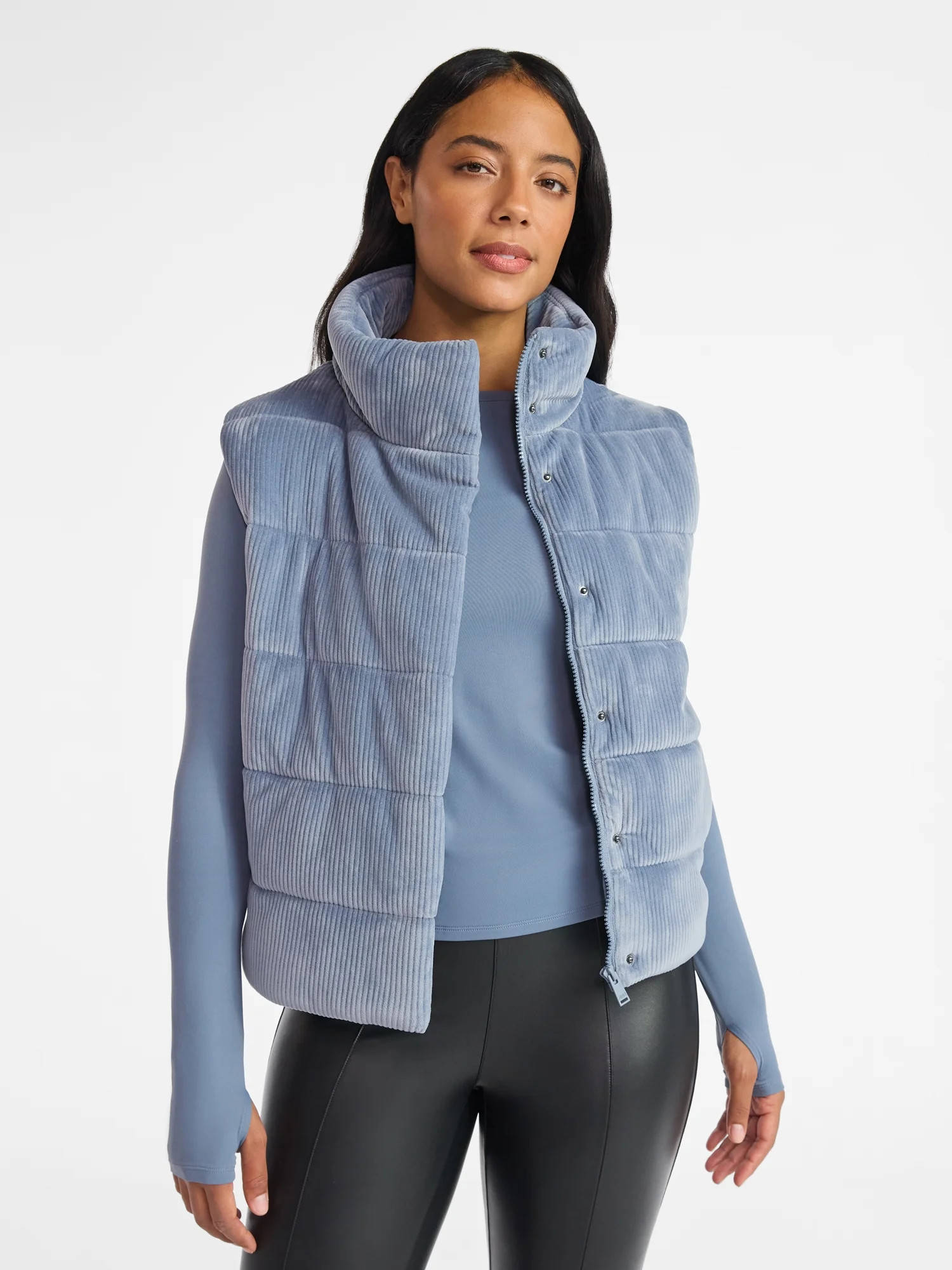 Avia Women's and Women's Plus Velour Ribbed Vest, Sizes XS-4X - Walmart.com | Walmart (US)