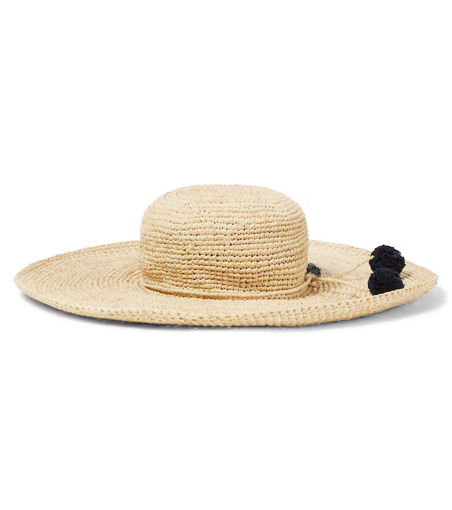 Bonpoint Capeline embroidered raffia sun hat | Mytheresa (UK)