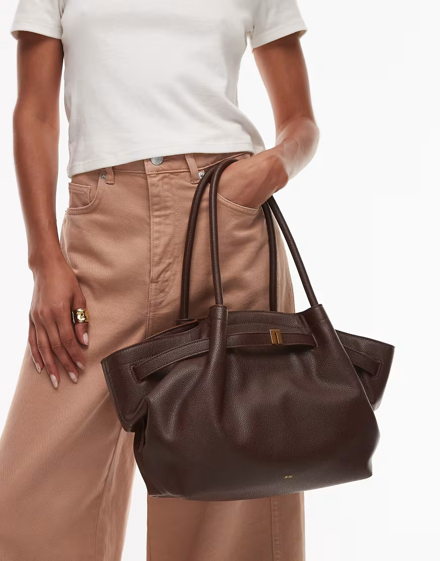 JW PEI Hana medium tote bag in dark brown | ASOS (Global)