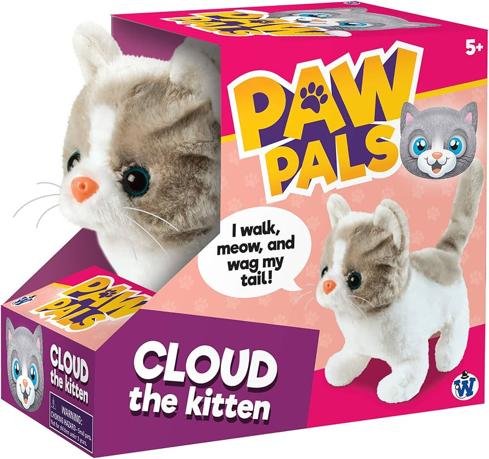 Westminster, Inc. Cloud the Kitten - Cute, Cuddly, Plush Battery Operated Cat Toy Walks, Wiggles,... | Amazon (US)