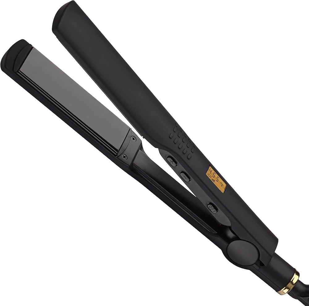 Hot Tools Pro Artist Black Gold Flat Iron | Long Lasting, Extra Smooth Styles (1-1/4 in) | Amazon (US)