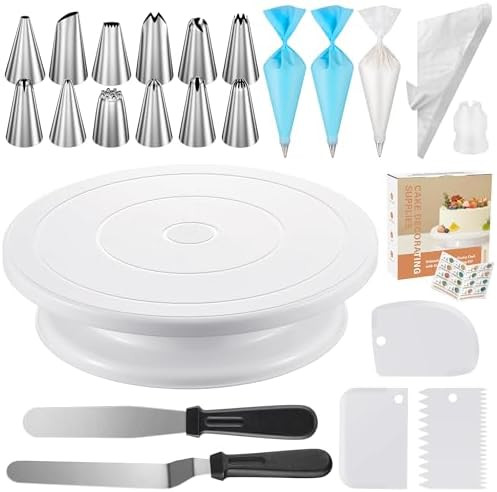 Kootek 71PCs Cake Decorating Kit, Baking Supplies Tools - Includes Cake Stand Turntable, 12 Icing... | Amazon (US)