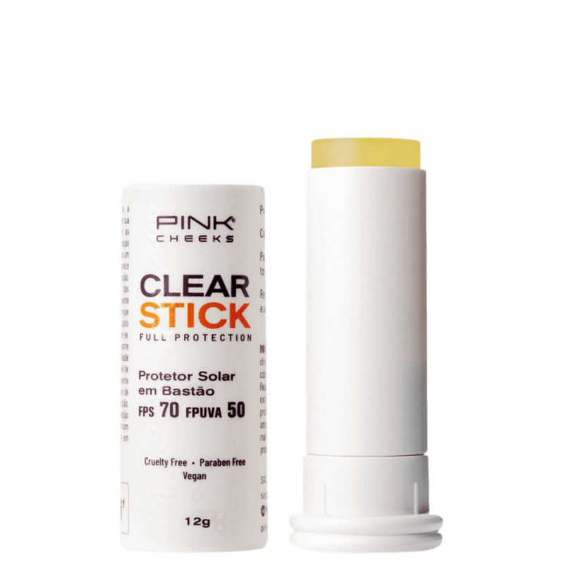 Protetor Solar Pink Cheeks Clear Stick FPS70 FPUVA50 | Beleza na Web | Beleza Na Web (BR)