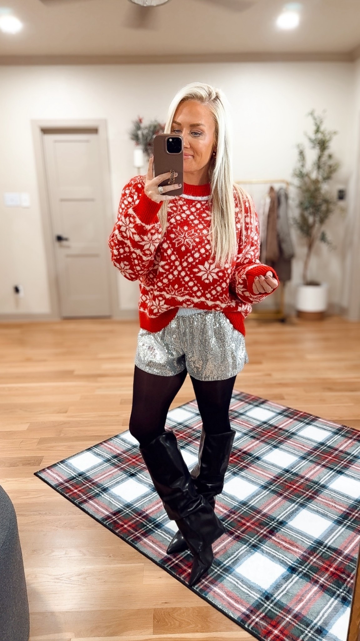 Love this outfit for a holiday event / party! Size small / medium in shorts 

#LTKCyberWeek #LTKHoliday #LTKGiftGuide