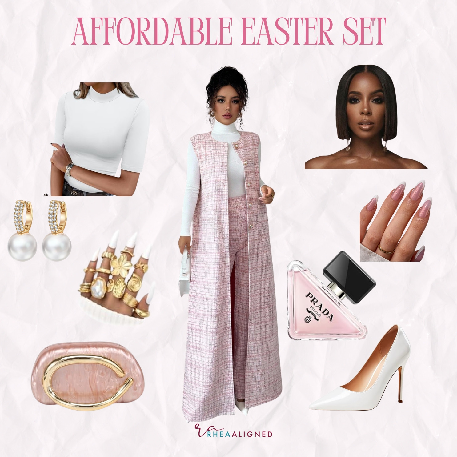 If you've been around, you know I'm not the biggest fan of pink. Yet I gave birth to a child that loves all shades of pink! This is more her style especially since it's pants. 

#RheaAligned #LTKEaster  

 #LTKSeasonal