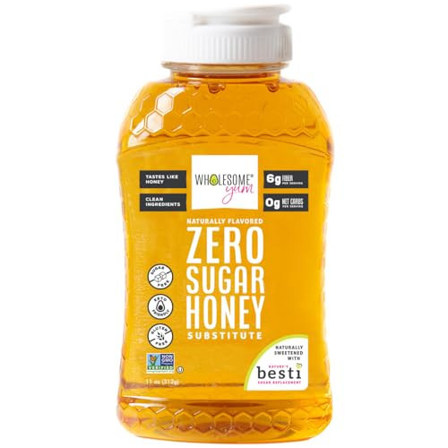 Wholesome Yum Zero Sugar Honey Substitute (Keto) - Natural Sugar Free Honey Alternative With Monk Fruit & Allulose - Zero Net Carbs, Non GMO, Gluten Free, No Aftertaste (11 oz) | Amazon (US)