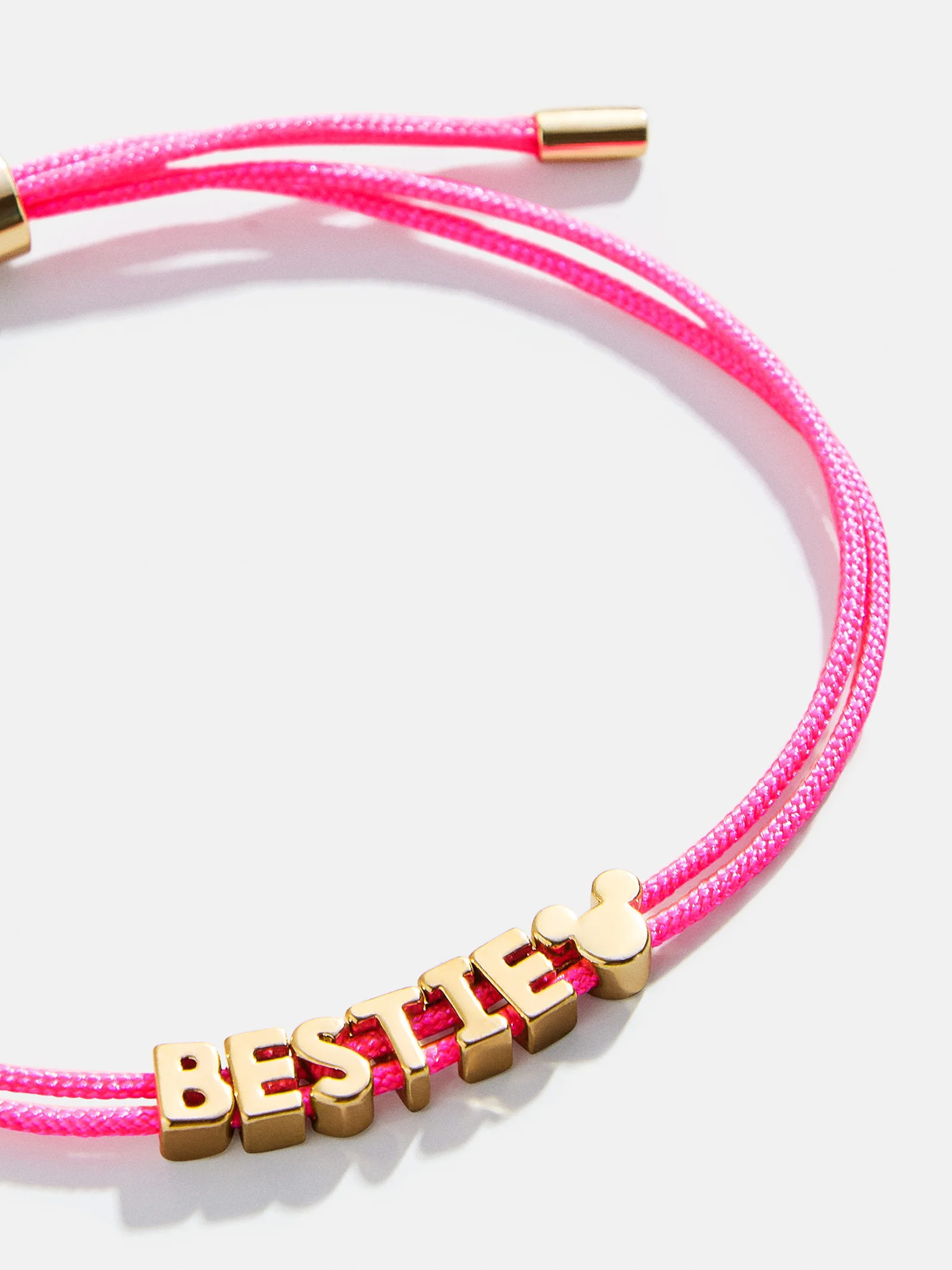 Disney Mickey Mouse Custom Cord Bracelet - Hot Pink | BaubleBar