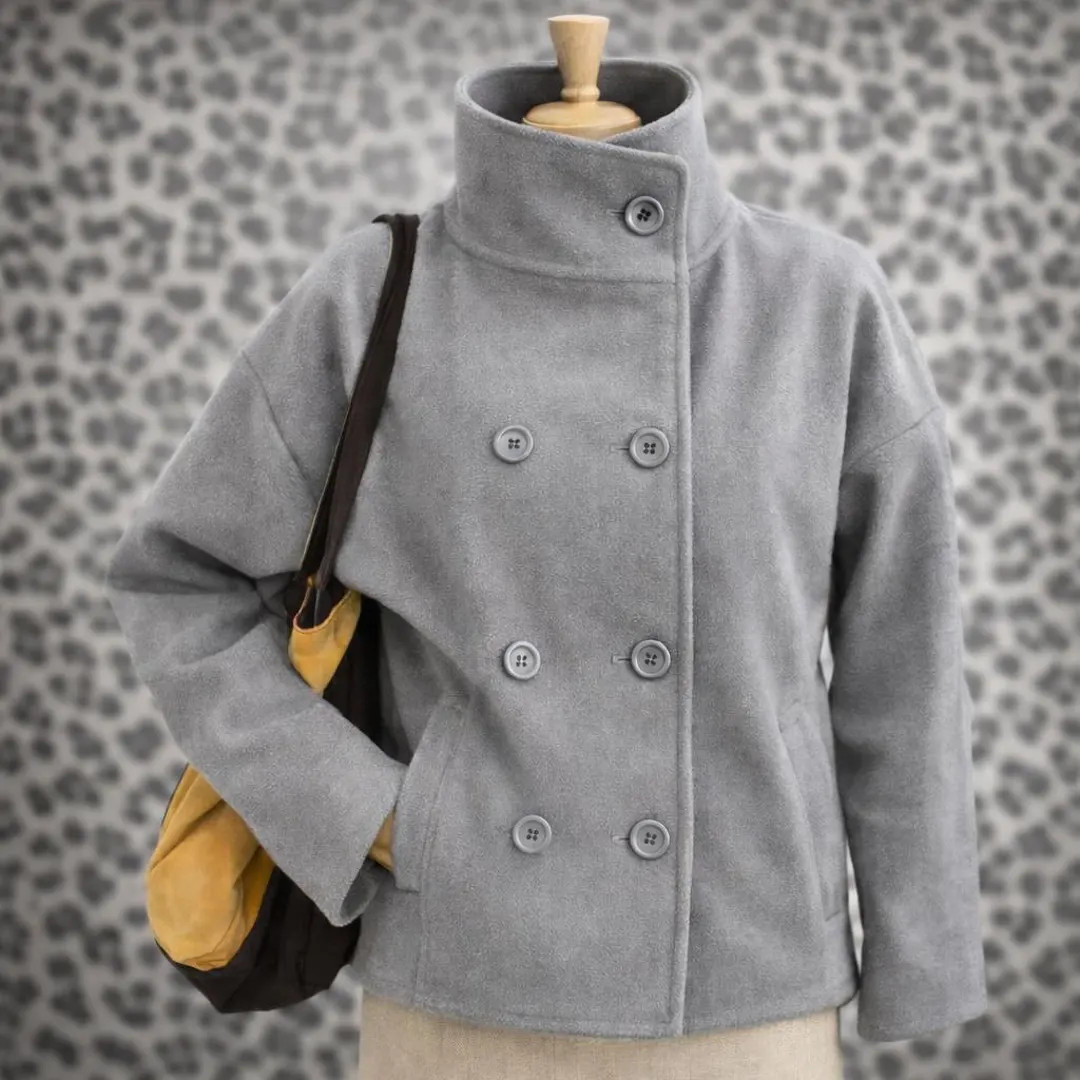 Gray Double Breasted Short Jacket – Minimal Chic City Coat | Elegant Casual Women's Jacket | Etsy (US)