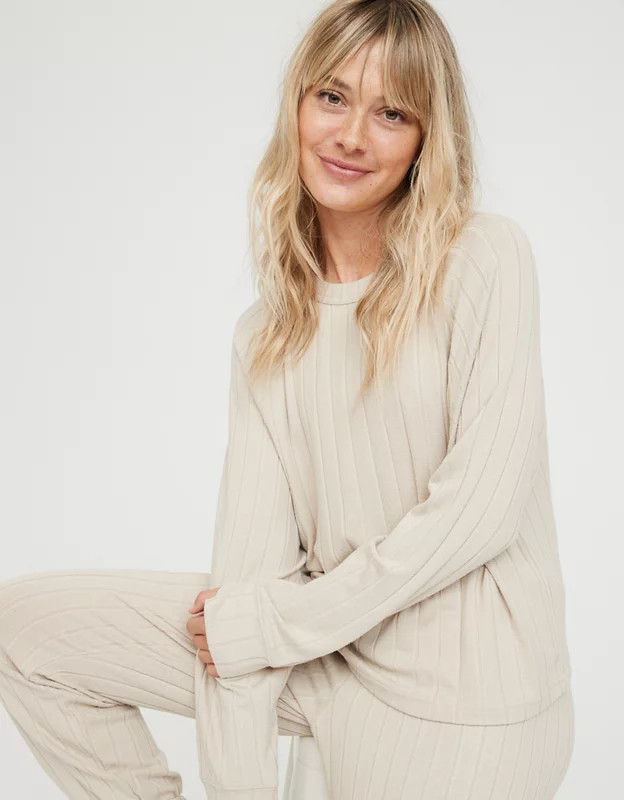 OFFLINE By Aerie Cozy Class Crew Neck Sweatshirt | American Eagle Outfitters (US & CA)