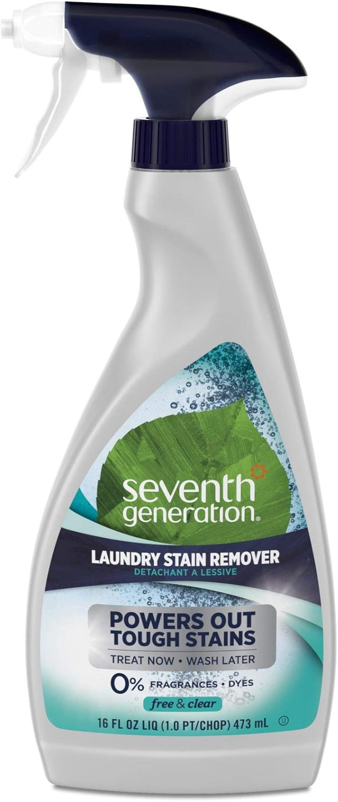 Seventh Generation Natural Laundry Stain Remover, Free & Clear, 16 oz Spray Bottle | Amazon (US)