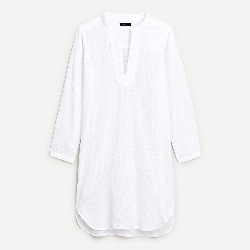 Crinkle cotton V-neck tunic | J.Crew US