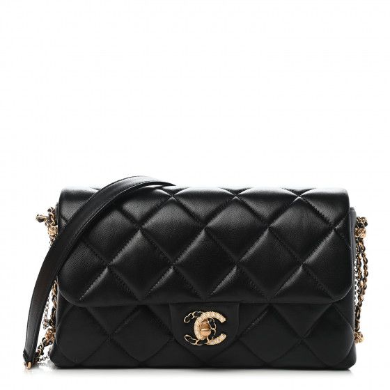 CHANEL

Lambskin Quilted Crush On Chains Flap Bag Black | Fashionphile