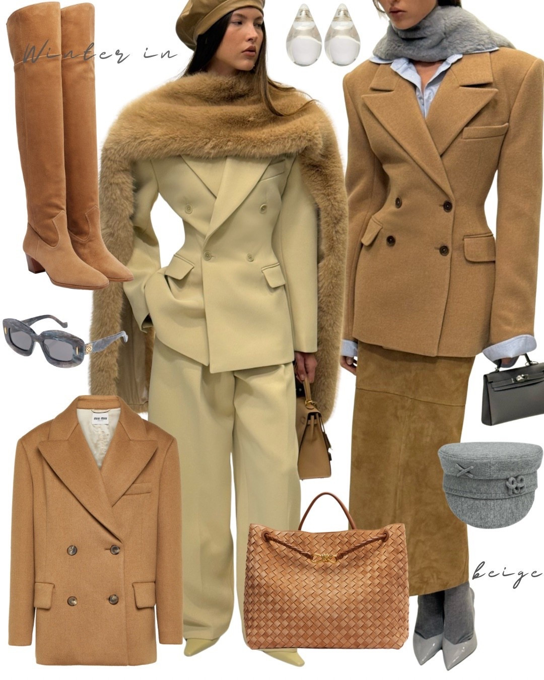 Winter in Beige 

winter look, wool blazer, coat, wool coat, pencil skirt, boots, baker boy hat, suit, winter outfit, suede skirt

#LTKwinter #LTKCyberWeek #LTKstyletip