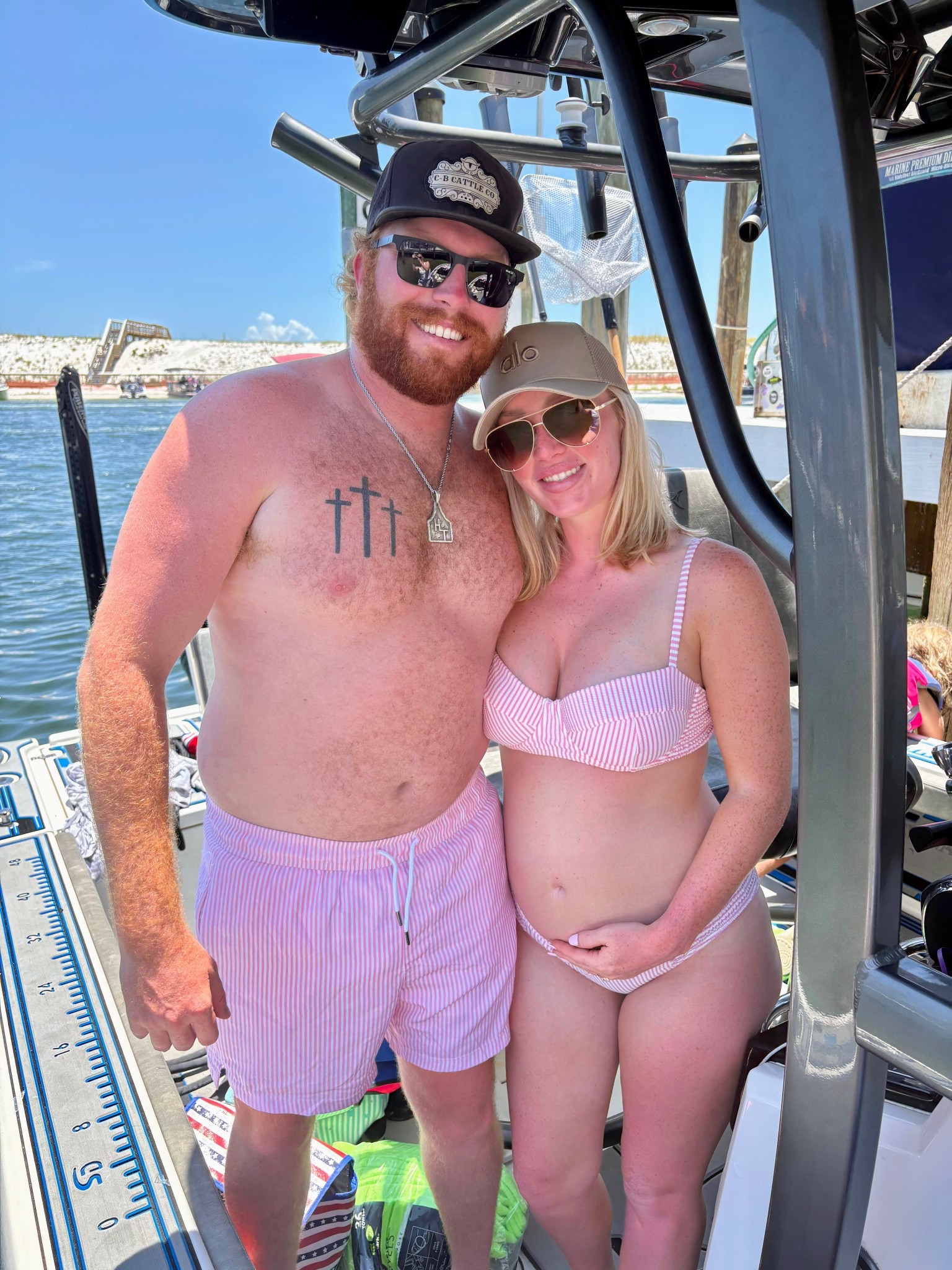 It was his idea to get matching swimmies 🤪