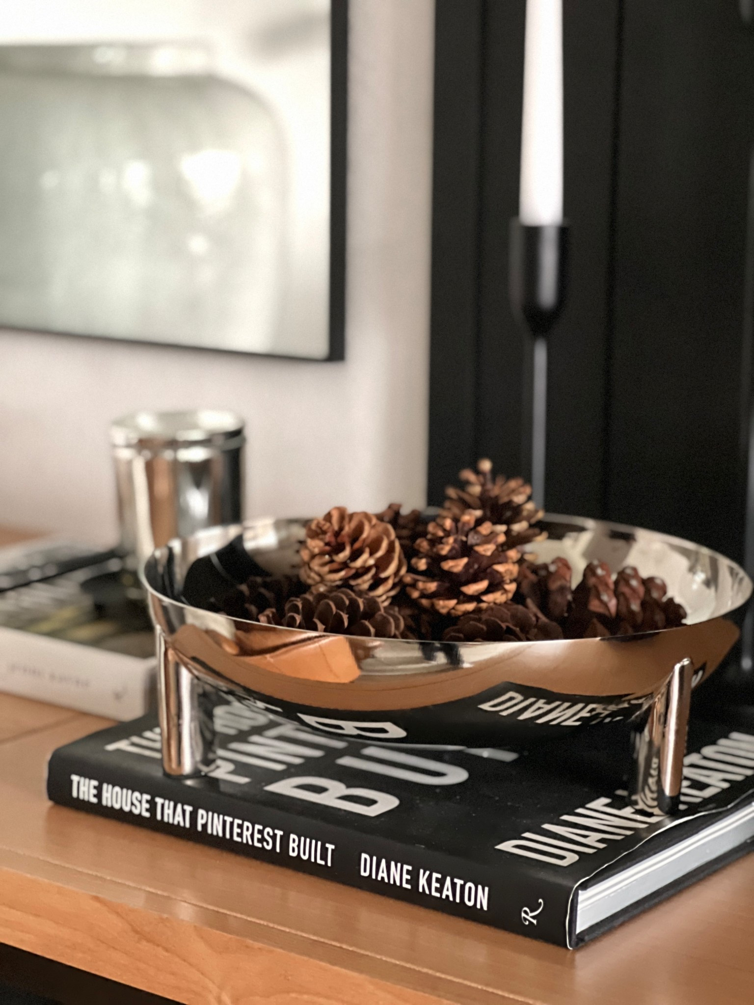 Winter table styling, silver bowl, nickel footed bowl, silver decor pieces, polished chrome candle holders

#LTKSaleAlert #LTKHome