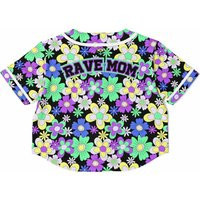 Crazy Daisy Cropped Baseball Jersey | Rave Jersey, Festival Top, Wear, Crop Top Mom | Etsy (US)