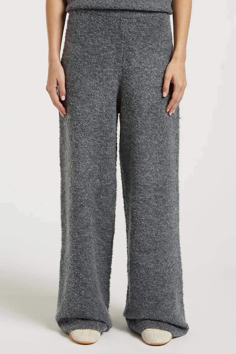 COCO Boucle Knit Joggers Grey | 4TH ARQ Trousers | 4tharq 