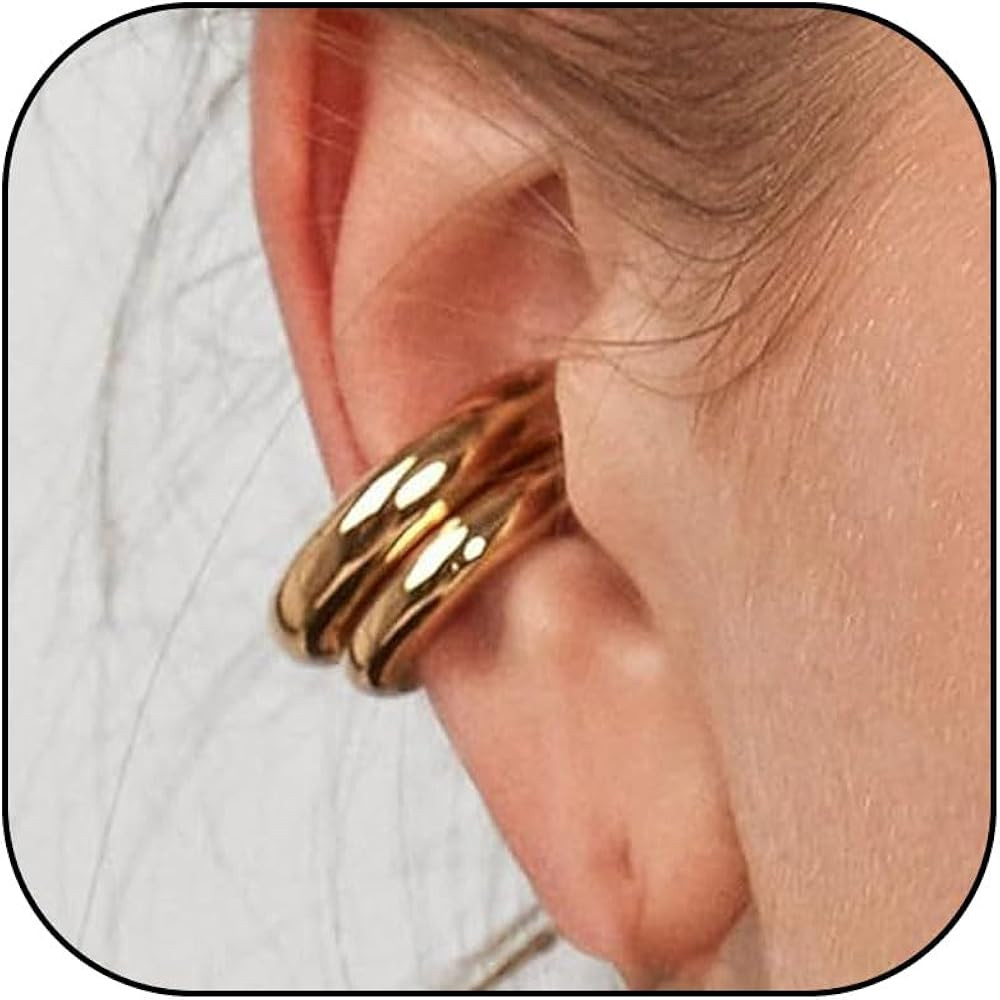 Ear Cuff Earrings for Women Ear Cuffs Non Piercing Gold Ear Cuff Earrings Clip On Earrings Pearl ... | Amazon (US)