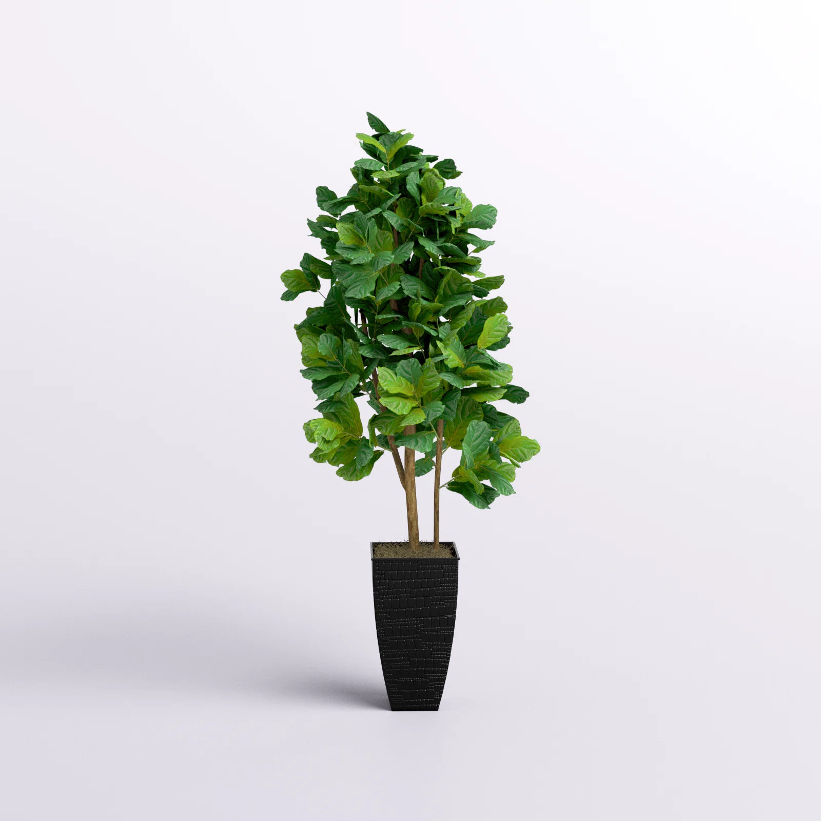 72'' Faux Fiddle Leaf Fig Tree in Metal Planter | Wayfair North America