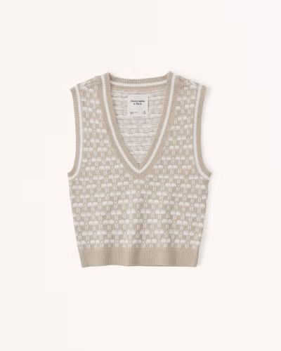 Slim Cropped V-Neck Sweater Vest | Abercrombie & Fitch (US)