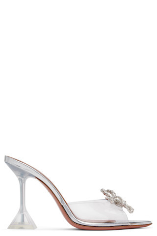 Transparent Rosie Glass Slipper Heeled Sandals | SSENSE