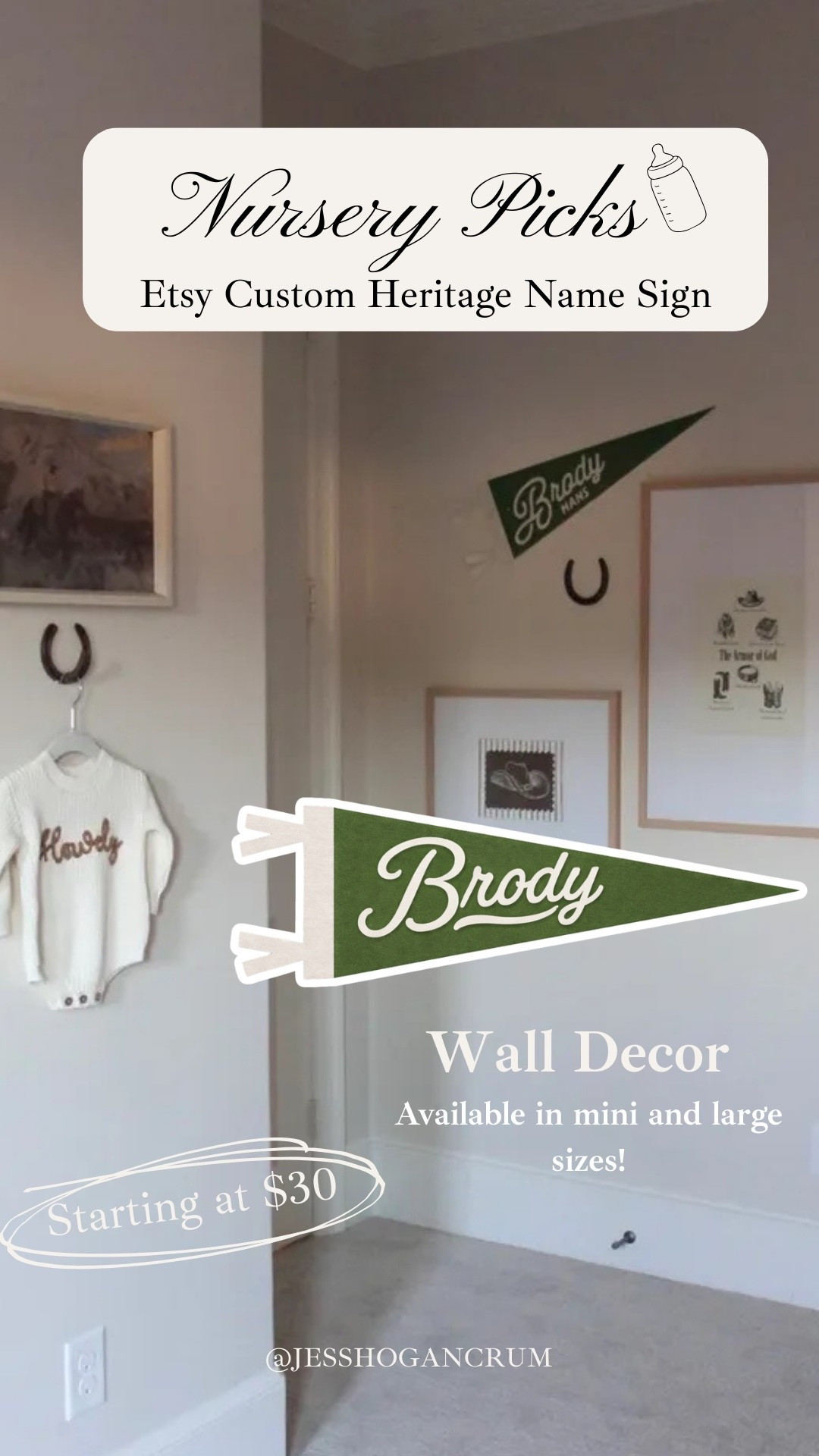 welcome to our little cowboy’s cozy corner, where western charm meets baby dreams ✨🤠

designer: @gather_in_grace
art: @emma_katherineart 
chandelier: @laurieshomefurnishings
wallpaper: “haberdashery westley plaid wallpaper - moss” from @uswalldecor 
paint color: SW “needlepoint navy” and SW “egret white”

nursery inspo, baby boy nursery, western chic, baby, newborn, wallpaper, home inspo, kids room, cowboy, home interior 

#LTKstorytime #LTKHome #LTKBaby