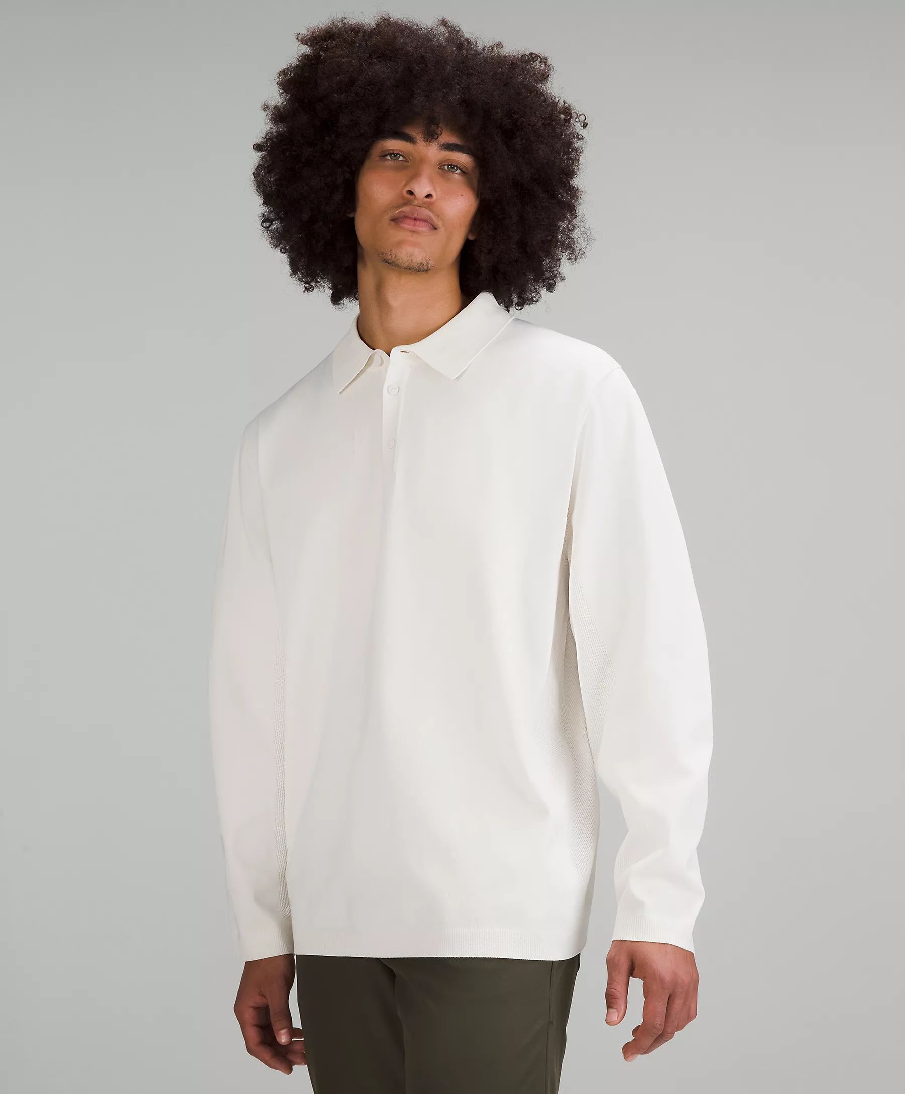 Lightweight Knit Long-Sleeve Polo Shirt | Men's Hoodies & Sweatshirts | lululemon | Lululemon (US)