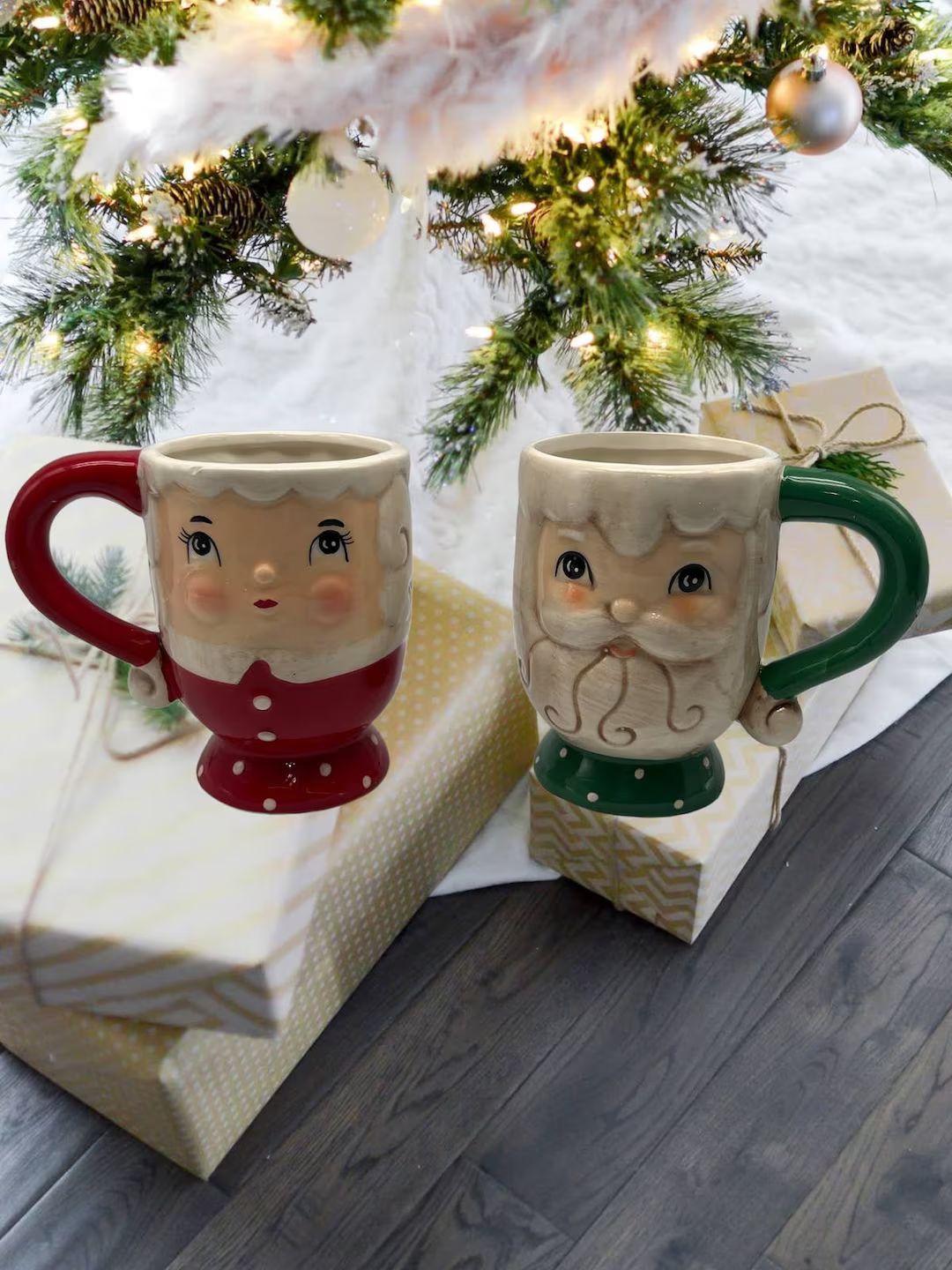 Johanna Parker Mrs Clause and Santa Christmas Mug Set | Etsy (US)