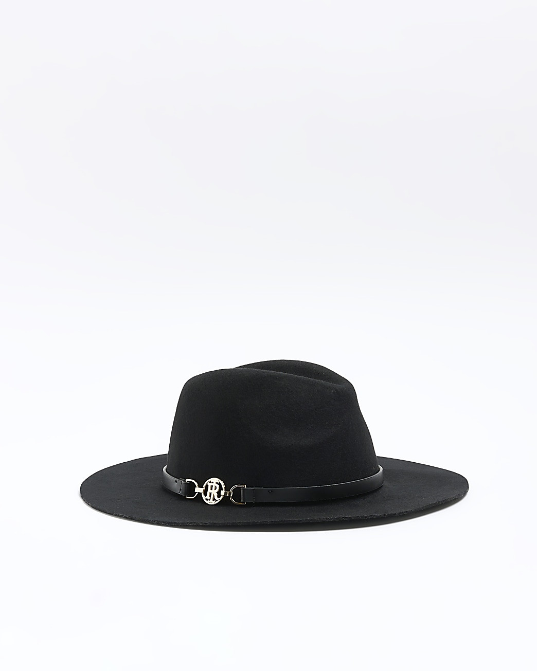 Black wool blend fedora hat | River Island (UK & IE)